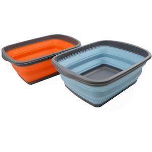 SAMMART 10L (2.6 Gallons) Set of 2 Collapsible Tub - Foldable Dish Tub - 1 of 4