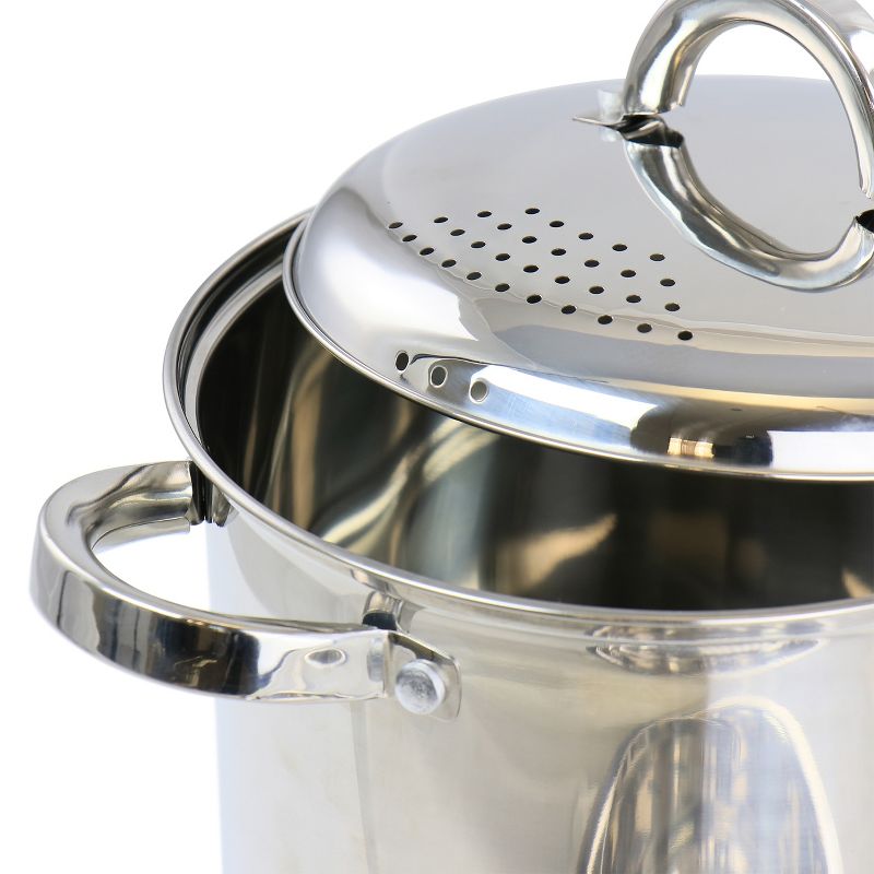 Oster Sangerfield 5 Quart Stainless Steel Pasta Pot with Strainer Lid and Steamer Basket, 4 of 8