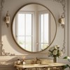 BEAUTYPEAK Round Wall Mirror 24"x24" Antique Beaded Resin Frame Vanity Mirror - 2 of 4