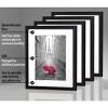 Americanflat 9x12 Picture Frame in Black - Displays 6x8 With Mat and 9x12 Without Mat - Composite Wood with Shatter Resistant Glass -4 Pack - 4 of 4