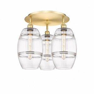 Vaz - 3 Light Flush Mount In Industrial Style-10.88 Inches Tall and 19.75 Inches Wide - 1 of 1