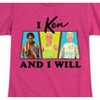 Girls' - Barbie - I Ken And I Will Fitted Short Sleeve Graphic T-Shirt - 2 of 4