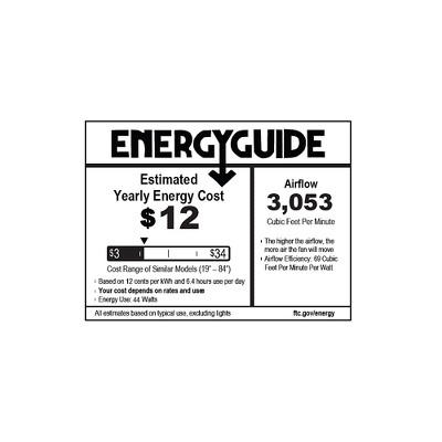 Dempsey 44" Fresh White LED Ceiling Fan with Remote and Reversible Blades