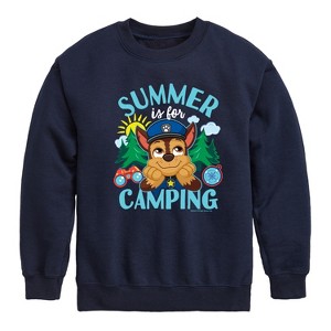 Boys' - Paw Patrol - Summer Is For Camping Graphic Long Sleeve Fleece Sweatshirt - 1 of 4