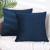 Unique Bargains Decorative Soft Velvet Knitted Square Invisible Zipper Throw Pillow Covers 2 Pcs - 2 of 4