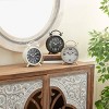 Set of 3 Round Metal Clocks Black/White/Gray - Olivia & May: Silent, Vintage Style, Chef Le Normand - 2 of 4