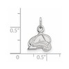 Black Bow Jewelry 14k White Gold Colorado Avalanche NHL Extra Small Pendant - 2 of 3