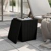 vidaXL Patio Table with Removable Lid Black Polypropylene - 3 of 4
