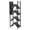 J&V TEXTILES 5-Tier Assembled Foldable Metal Storage Shelving Unit Black - 4 of 4