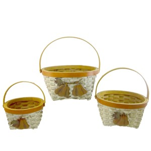 Boyds Bears 5.5 Inch Kimberly's Punkin Harvest Baskets Home Accessory Decor St/3 Decorative Buckets - 1 of 4