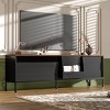 70.8'' Mid Century TV Stand for 75 Inch TV, Modern Media Console with Sliding Doors & Storage Drawers for Living Room-3irtyhousy - 2 of 4