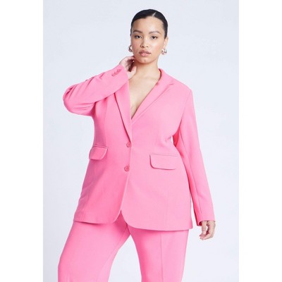 ELOQUII Women's Plus Size The 365 Semi Stretch Two Button Blazer
