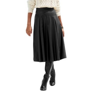 Women's Faux Leather Midi Skirt - LASCANA - 1 of 4