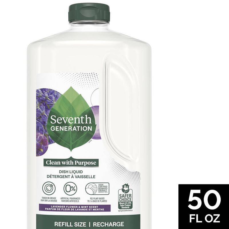 Seventh Generation Lavender & Mint Dish Liquid Soap, 1 of 10