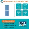 Hurricane 2 Pack HF4950-01M Elite Aseptic Spa Filter Cartridge Replacement for PRB50-IN, Unicel C-4950, Filbur FC-2390, Dynamic Series IV DFM, DFML - 4 of 4