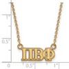 Black Bow Jewelry 14k Yellow Gold Plated Sterling Silver Pi Beta Phi Greek Life Necklace 18 Inch - 2 of 4