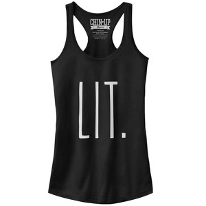 Juniors Womens CHIN UP Lit Racerback Tank Top - 1 of 4
