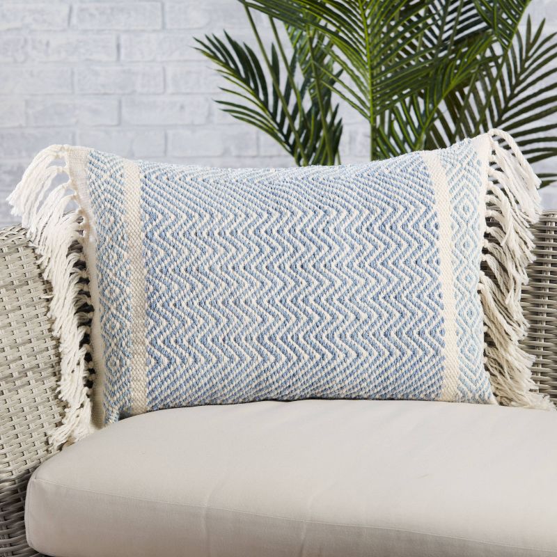 16"x24" Oversized Indoor & Outdoor Vibe by Iker Chevron Lumbar Throw Pillow Cover - Jaipur Living, 5 of 6