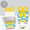 Big Dot of Happiness You Are My Sunshine - Square Favor Gift Boxes - Baby Shower or Birthday Party Bow Boxes - Set of 12 - 3 of 4