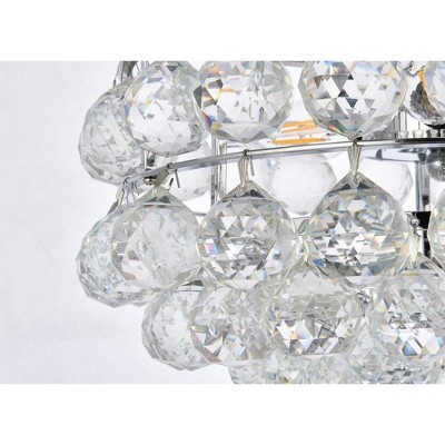 Savannah 14" Chrome Flush Mount with Crystal Accents