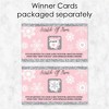 Big Dot of Happiness Pink Winter Wonderland - Holiday Snowflake Birthday Party and Baby Shower Game Scratch Off Cards - 22 Count - 3 of 4