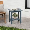 JONATHAN Y Kellie 16.1" Cottage Classic Slatted Solid Acacia Wood Indoor/Outdoor Side Table with Shelf - 2 of 4