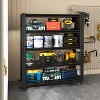NicBex 72/78"H 5 Tier Metal Garage Shelving,Heavy Duty Storage Shelves with Pegboard and Wheel,Adjustabl Shelving Unit for Warehouses,Kitchens,Black - 4 of 4