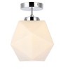 Elegant Lighting Lawrence 1 light chrome and white glass flush mount - 3 of 4