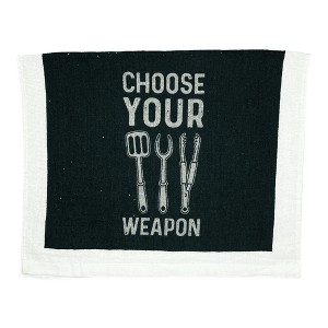 Choose Your Weapon Funny Barbecue Cooking Utensils Tea Towel - Crazy Dog Tea Towel Choose Your - 1 of 4