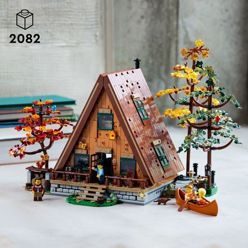 LEGO Ideas A-Frame Cabin Collectible Display Set 21338, 3 of 8