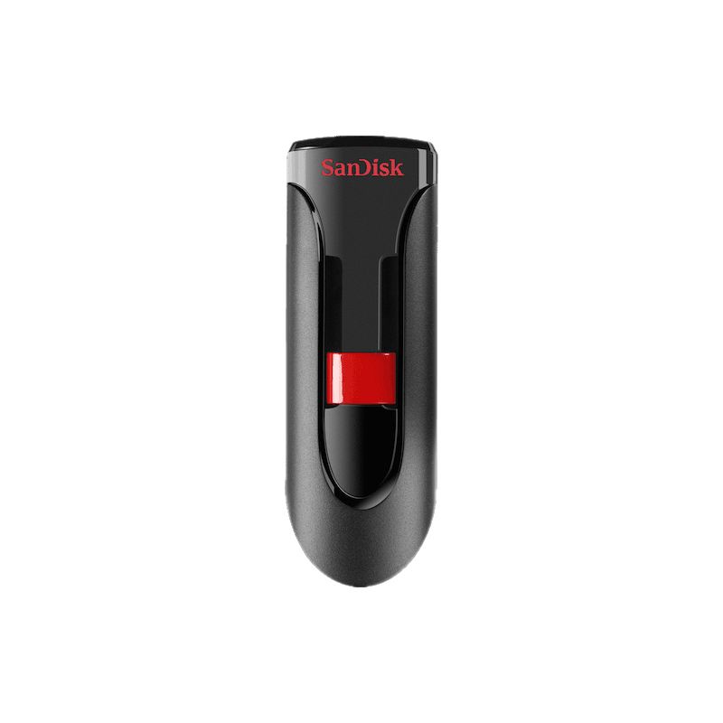 SanDisk Cluzer Glide USB Flash Drive - 16 GB - USB 2.0 - Black, Red - 128-bit AES - 2 Year Warranty, 2 of 4