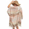 Women's Printed Chiffon Tassel Duster - Easel - 2 of 3