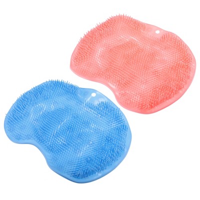 Unique Bargains Bath Massage Pad Back Scrubber Back Brush Exfoliate Feet  Scrubber With Suction Cups Tpr 2 Pcs : Target