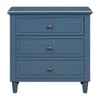 CAVINAS 3-Drawer Modern Nightstand, Wooden Bedside Table with Storage Cabinet, Bed End Table for Bedroom - 3 of 4