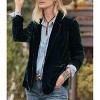 Women's Velvet Blazer Jacket Casual Button Velvet  Dressy Lapel Suit Cardigan Office Work Short Coat Suit Jacket with Pocket - 3 of 4