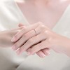 Guili 14K Yellow Gold Plated Bamboo Stacking Ring for Kids/Teens with Enamel & Cubic Zirconia – A Radiant Piece in White, Gold, Red, or Pink. - 3 of 3