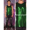 Lars Amadeus Men's Sequin Shiny Nightclub Party Metallic Sleeveless Tank Top - 4 of 4