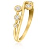 Ross-Simons 0.25 ct. t.w. Lab-Grown Diamond Asymmetrical Wave Ring in 18kt Gold Over Sterling - 3 of 4