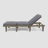 Ariana Acacia Wood Chaise Lounge - Gray/Dark Gray - Christopher Knight Home - 2 of 4