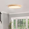 Dewdrop Nordic Minimalist Ceiling Light LED Wood Frame Glare Free 24W 5CCT Dimmable ETL Living Room - 4 of 4