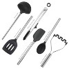 Tovolo 6pc Silicone and Stainless Kitchen Utensil Set Black: Cooking Utensils, Hand Wash, Adult Use - 4 of 4