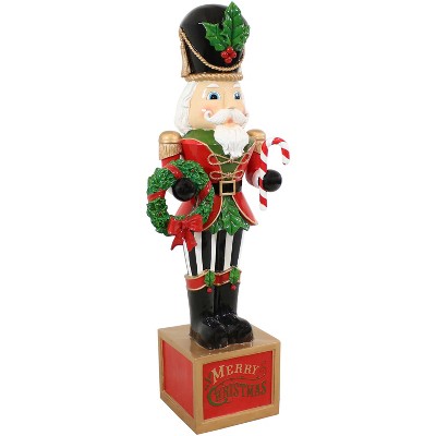 Sunnydaze Indoor/Outdoor Porch or Living Room Resin Karl the Christmas Nutcracker Holiday Decorative Statue - 48"