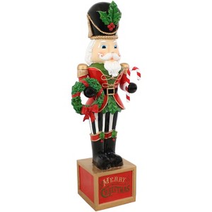 Sunnydaze Resin Karl the Christmas Nutcracker Holiday Decorative Statue - 48" - 1 of 4
