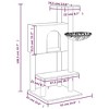 vidaXL Cat Tree Light gray Engineered wood, plush, sisal Medium Durable - 3 of 4