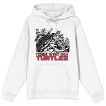 TMNT Turtles Holding Weapons Adult White Graphic Hoodie