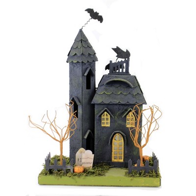 Cody Foster 15.0" Haunting Halloween Cottage Bats Pumpkins Putz  -  Decorative Figurines