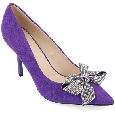 Journee Collection Womens Marcie Mid Heel Pointed Toe Pumps