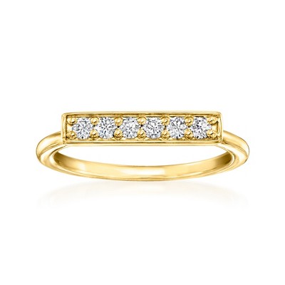 Pure Collection by Ross-Simons 0.25 ct. t.w. Lab-Grown Diamond Bar Ring in 18kt Gold Vermeil Size 7