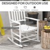 Aghana Digitals 2-Piece White Wooden Patio Rocking Chair Set with Side Table, Hardwood Poplar - 3 of 4