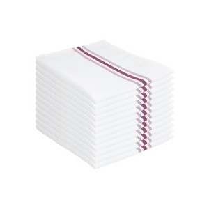 Arkwright Bistro Napkins (12 Pack), Spun Polyester, 18x22 in., Striped Color Options - 1 of 4